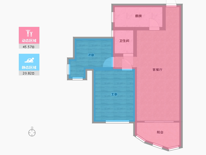 广东省-深圳市-金众香诗美林-58.24-户型库-动静分区