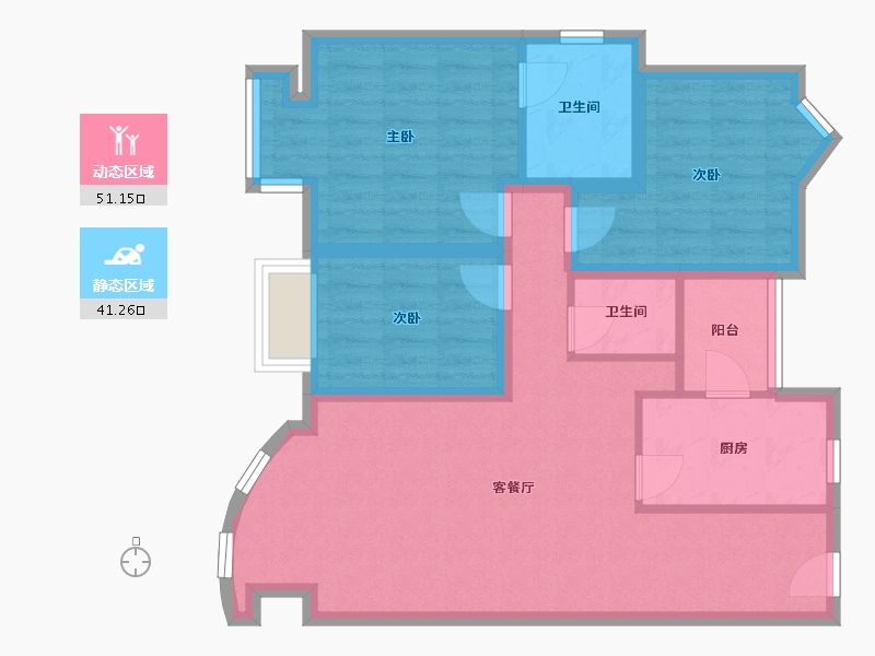 广东省-深圳市-东海花园(二期)-82.01-户型库-动静分区