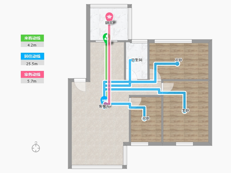 广东省-深圳市-公路局新洲住宅小区-70.59-户型库-动静线