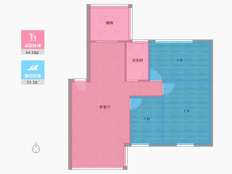 广东省-深圳市-公路局新洲住宅小区-70.59-户型库-动静分区