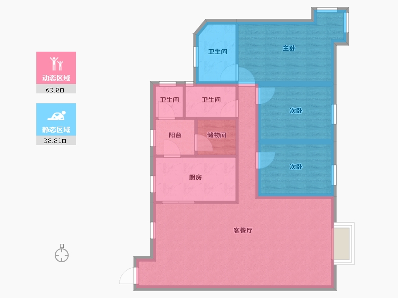 广东省-深圳市-东海花园（一期）-91.59-户型库-动静分区