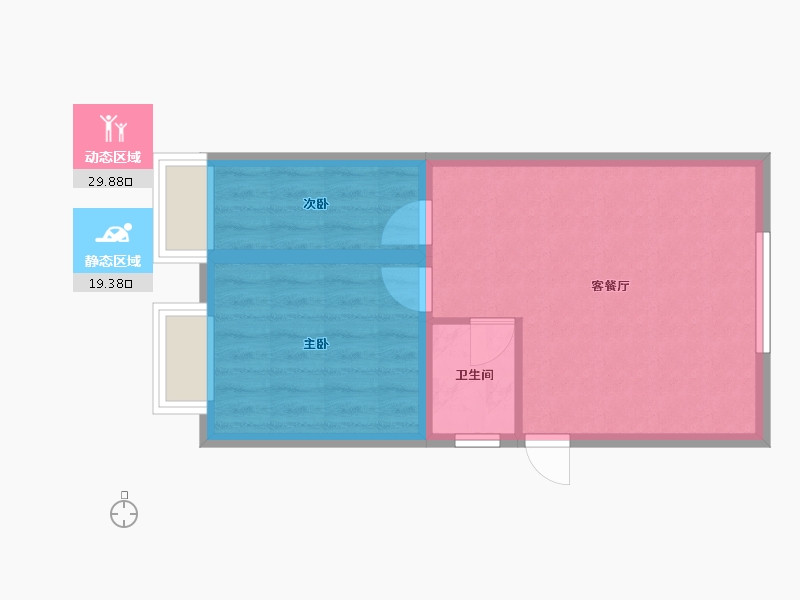 广东省-深圳市-桑达雅苑-43.99-户型库-动静分区