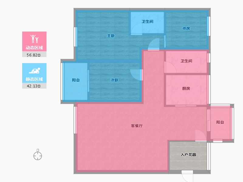 广东省-深圳市-半山御景-93.79-户型库-动静分区