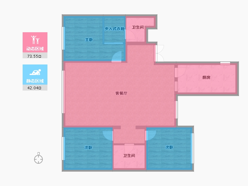 内蒙古自治区-乌兰察布市-锦泰融城-114.38-户型库-动静分区