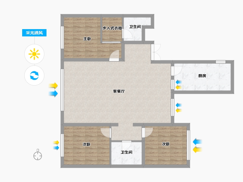 内蒙古自治区-乌兰察布市-锦泰融城-114.38-户型库-采光通风