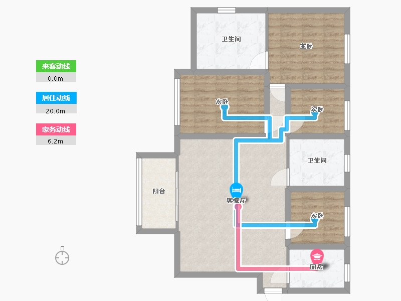 广东省-深圳市-银泰苑-84.10-户型库-动静线