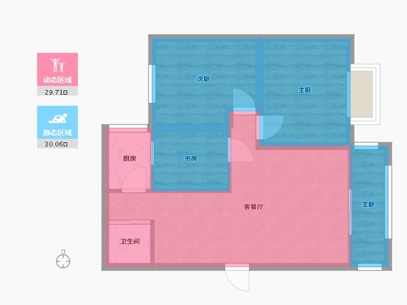 广东省-深圳市-竹园小区(南区)-52.84-户型库-动静分区