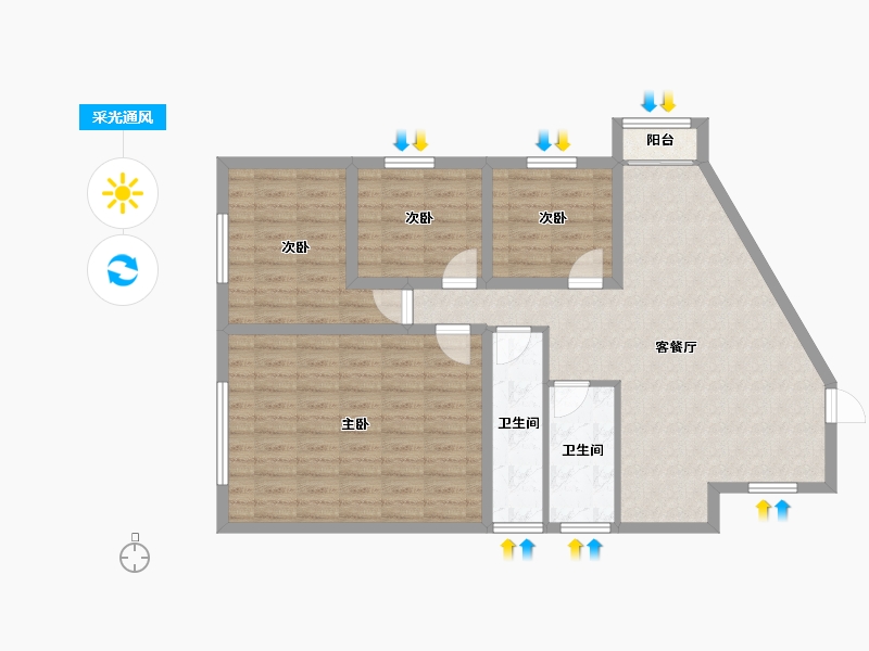 广东省-深圳市-荔林苑-98.00-户型库-采光通风