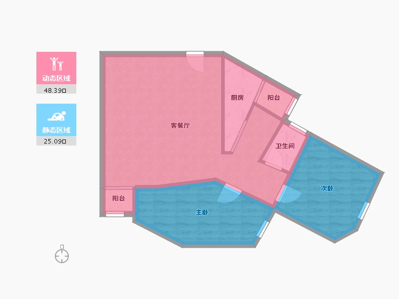 广东省-深圳市-彩虹新都-65.98-户型库-动静分区