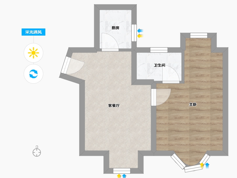 广东省-深圳市-嘉汇新城-34.15-户型库-采光通风