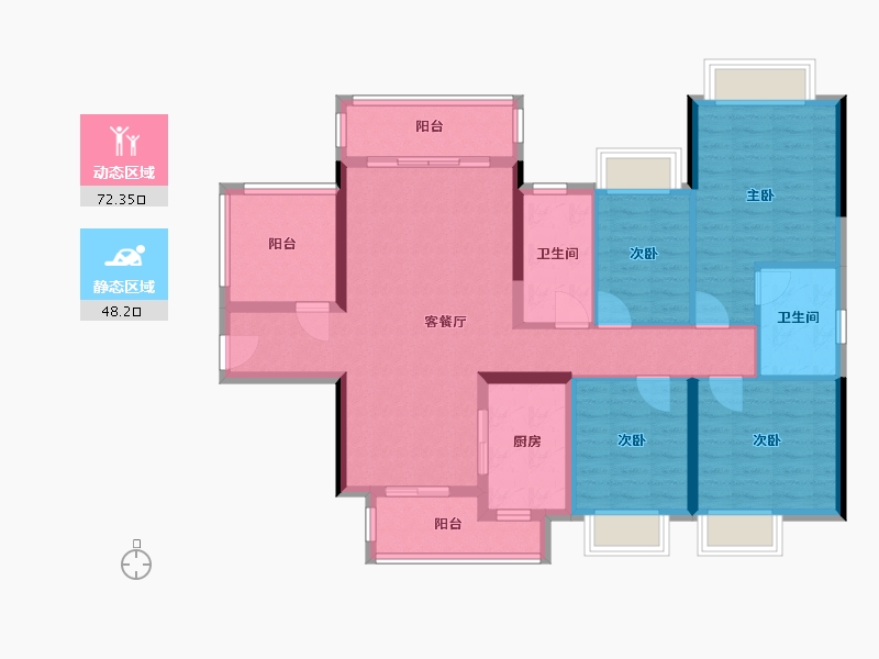 广西壮族自治区-钦州市-敏捷珑玥湾-113.25-户型库-动静分区