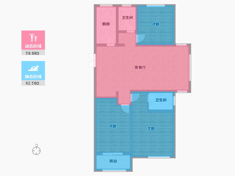 河南省-安阳市-凤宝澜庭-108.31-户型库-动静分区