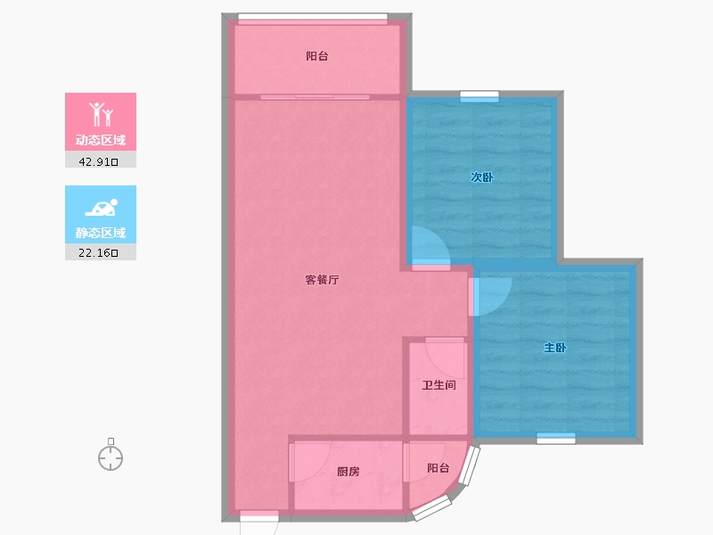 广东省-深圳市-福田花园-58.22-户型库-动静分区