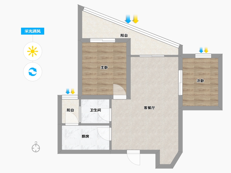 广东省-深圳市-景源华庭-50.54-户型库-采光通风