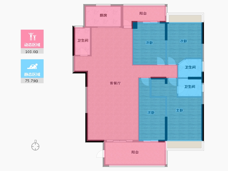 广东省-汕头市-香域滨江二期-173.36-户型库-动静分区