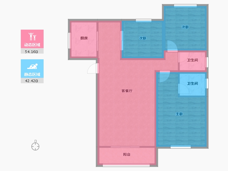 广东省-深圳市-翰岭院-86.29-户型库-动静分区