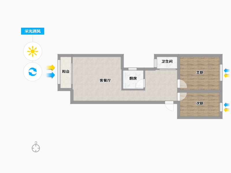 广东省-深圳市-福莲花园-56.52-户型库-采光通风