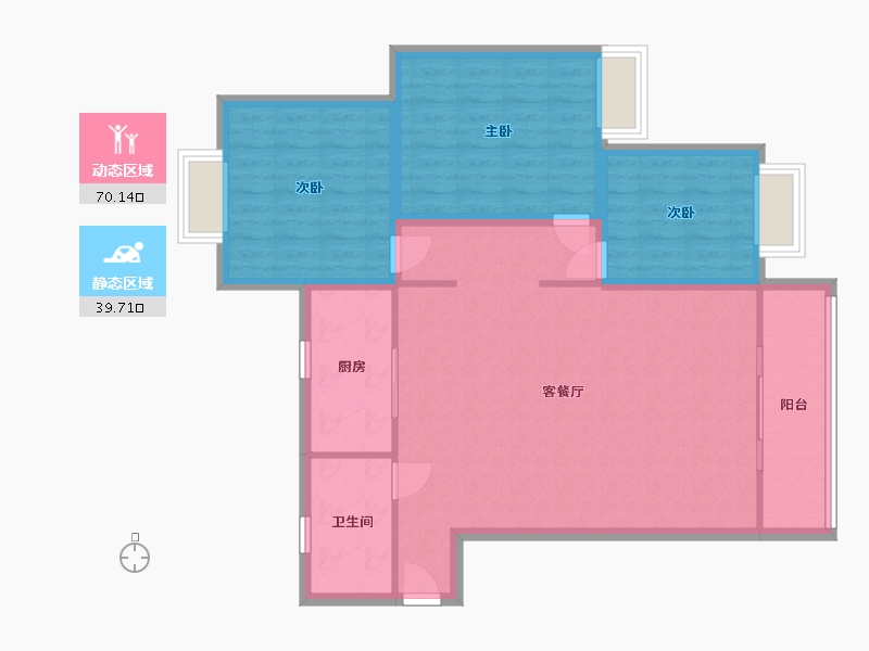 广东省-深圳市-韵动家园-99.73-户型库-动静分区