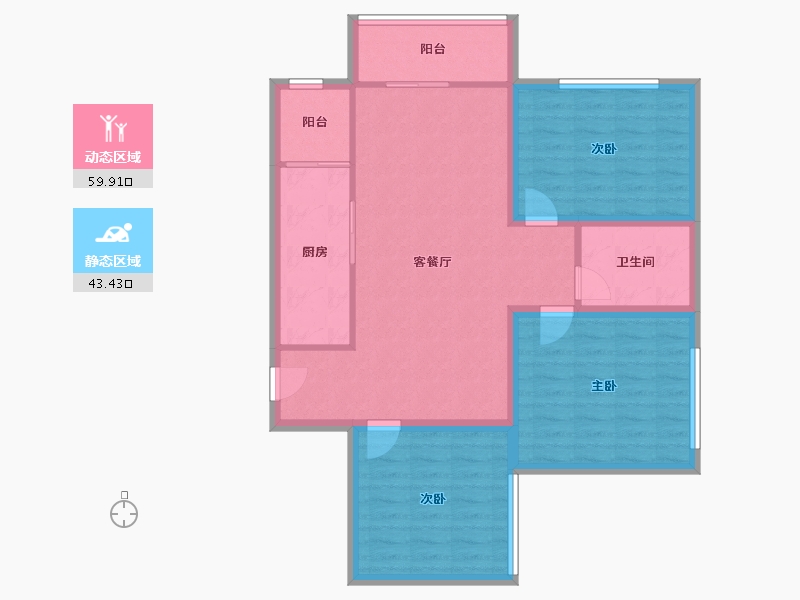 广东省-深圳市-侨香公馆-93.05-户型库-动静分区