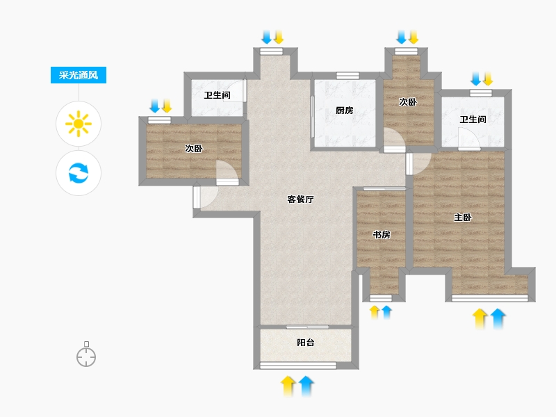 广东省-深圳市-全海花园-82.02-户型库-采光通风