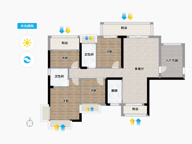 广西壮族自治区-玉林市-裕达-108.47-户型库-采光通风