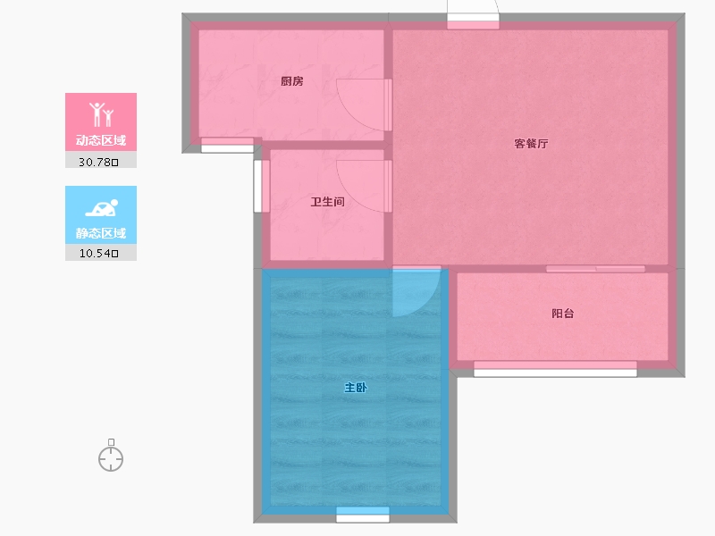 广东省-深圳市-汇龙花园-36.60-户型库-动静分区