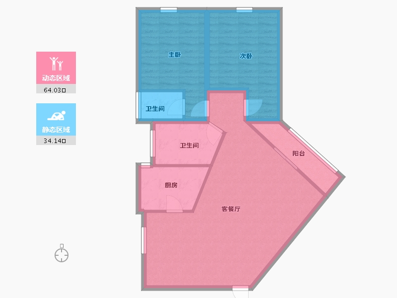 广东省-深圳市-荔林苑-88.86-户型库-动静分区