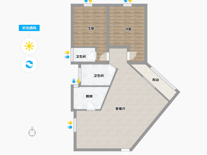 广东省-深圳市-荔林苑-88.86-户型库-采光通风