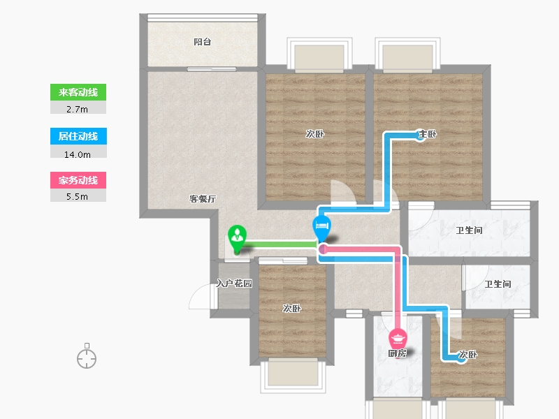 广东省-深圳市-全海花园-83.75-户型库-动静线