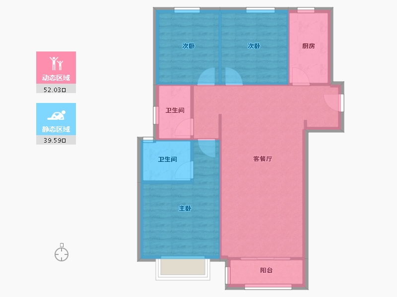 河北省-石家庄市-富力城-B区-92.00-户型库-动静分区