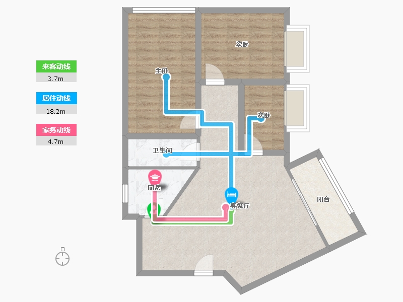 广东省-深圳市-荔林苑-75.62-户型库-动静线