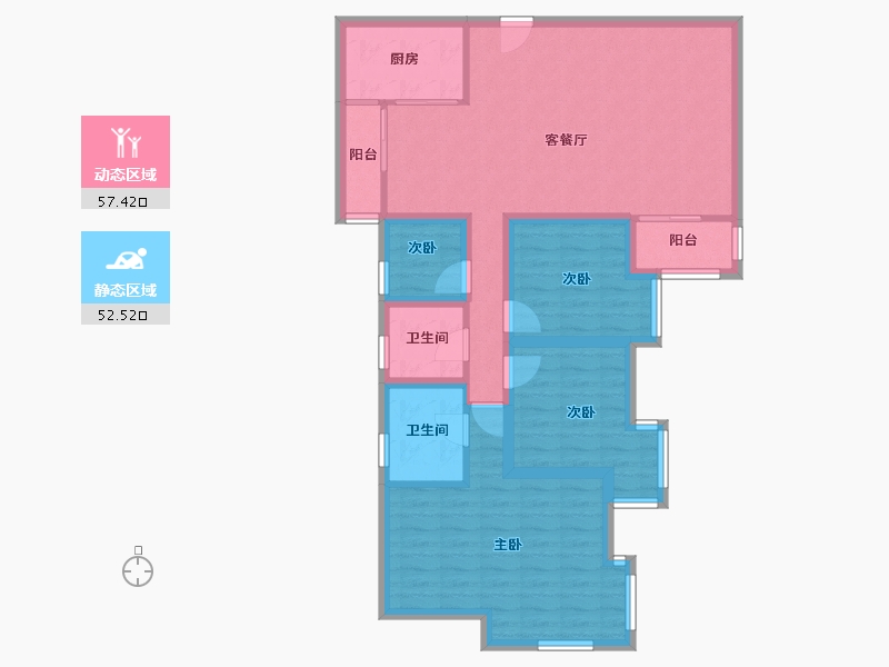 广东省-深圳市-彩云居-97.60-户型库-动静分区