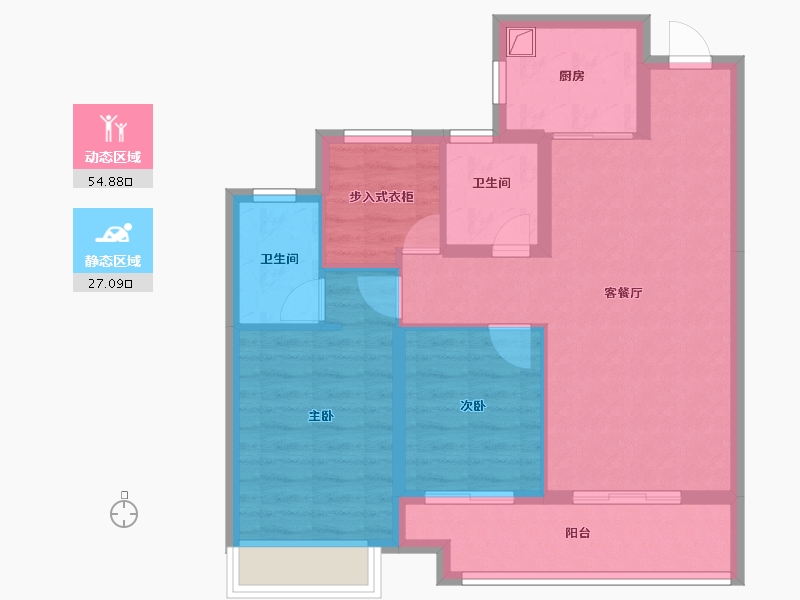 浙江省-嘉兴市-新贤荷湾-76.81-户型库-动静分区