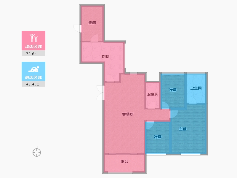 广东省-深圳市-天健公馆-104.27-户型库-动静分区