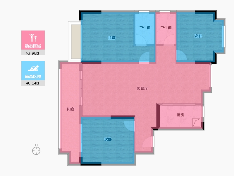 江西省-景德镇市-碧桂园-101.00-户型库-动静分区