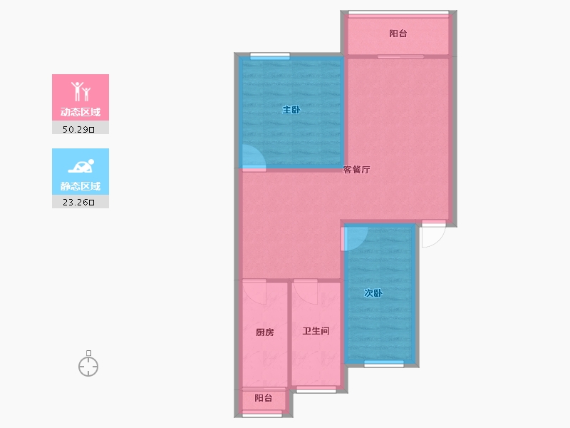 广东省-深圳市-富强花园-65.33-户型库-动静分区