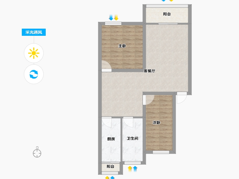 广东省-深圳市-富强花园-65.33-户型库-采光通风