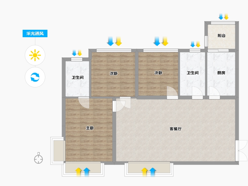 四川省-眉山市-万景峰汇-96.00-户型库-采光通风