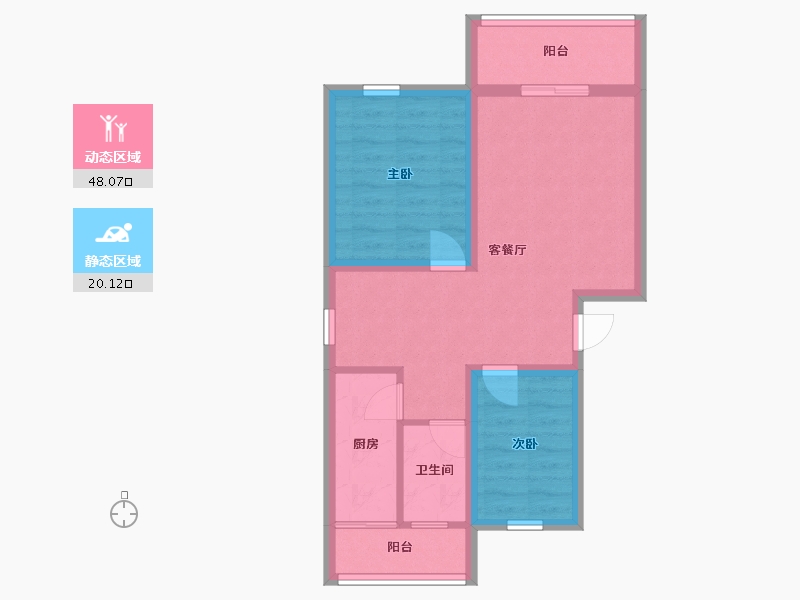 广东省-深圳市-锦林新居-60.07-户型库-动静分区