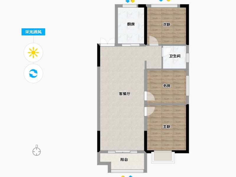 河北省-保定市-天鹅湖-84.00-户型库-采光通风