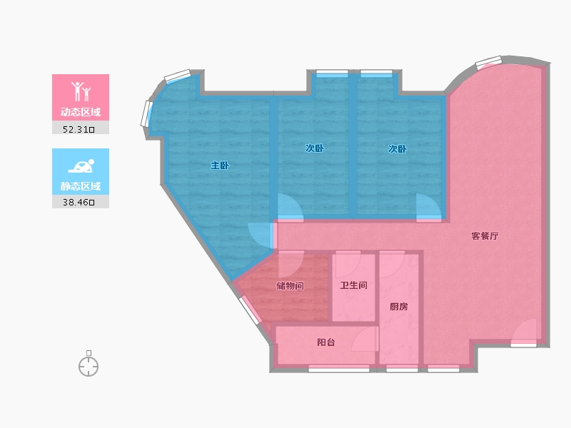 广东省-深圳市-华强花园-80.71-户型库-动静分区