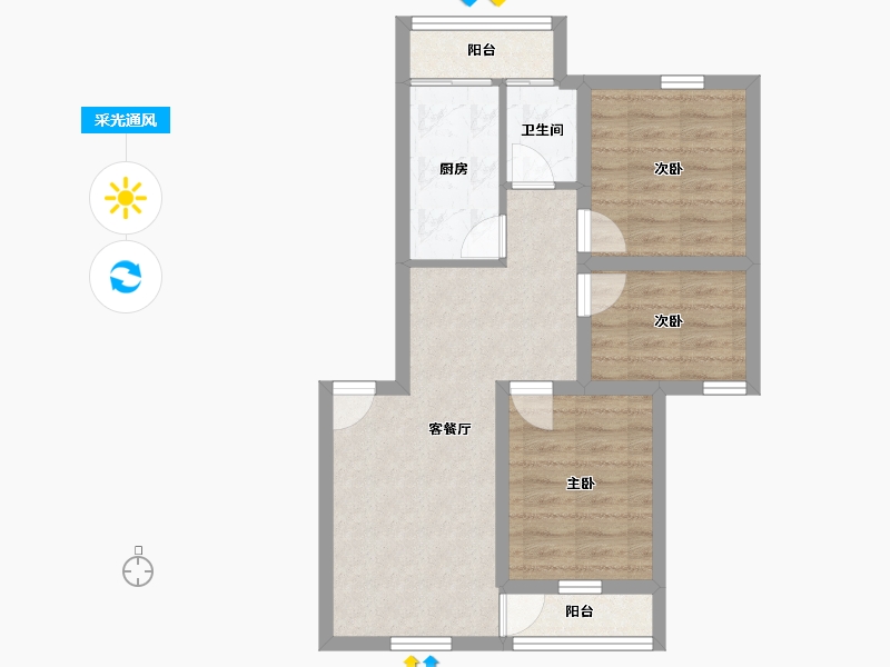 广东省-深圳市-高达苑-60.17-户型库-采光通风