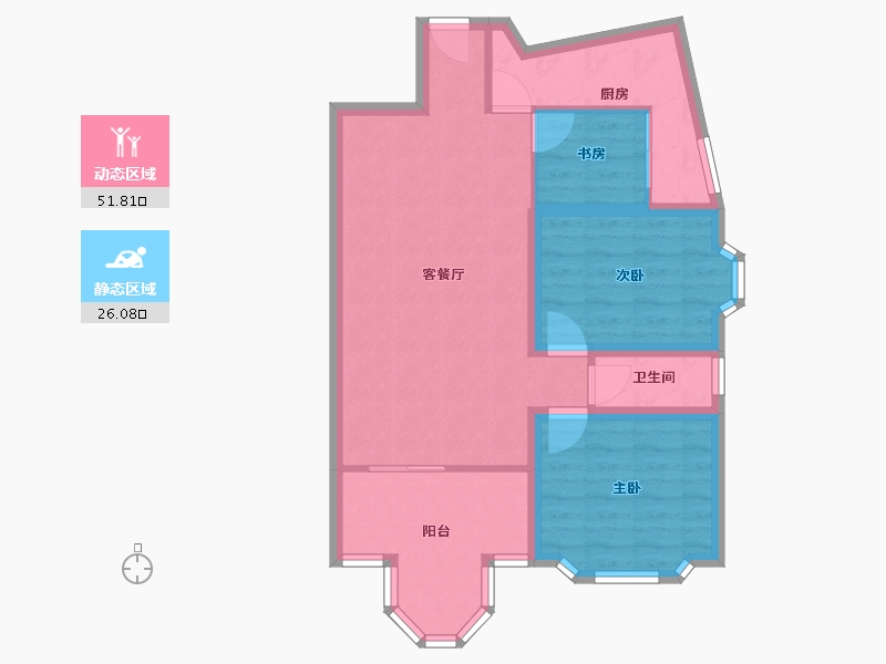 广东省-深圳市-碧华庭居-69.08-户型库-动静分区