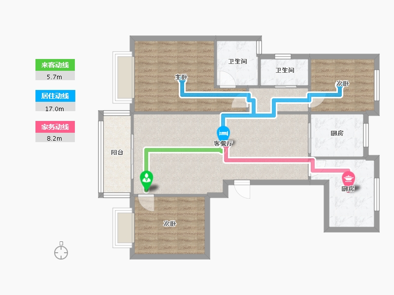 浙江省-绍兴市-宝龙世家-98.18-户型库-动静线