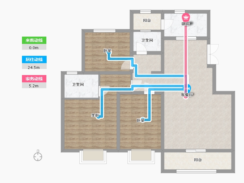 江苏省-宿迁市-花韵新城-101.60-户型库-动静线