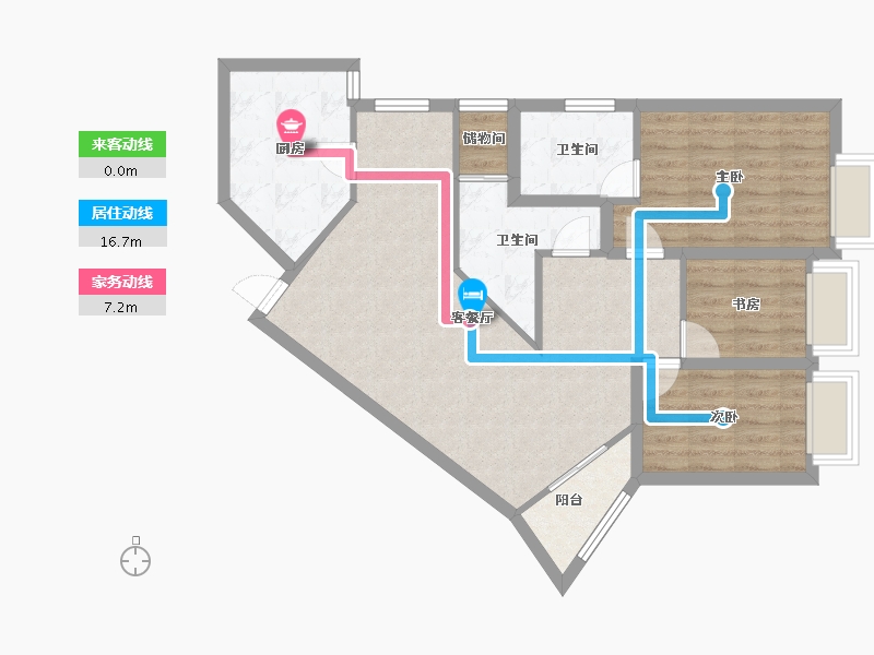 广东省-深圳市-赛格绿茵阁-82.06-户型库-动静线