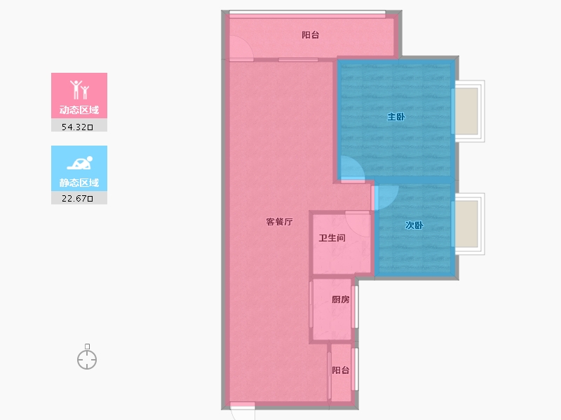 广东省-深圳市-翰岭院-68.81-户型库-动静分区