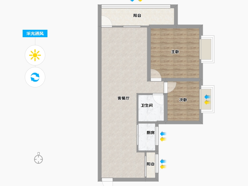 广东省-深圳市-翰岭院-68.81-户型库-采光通风