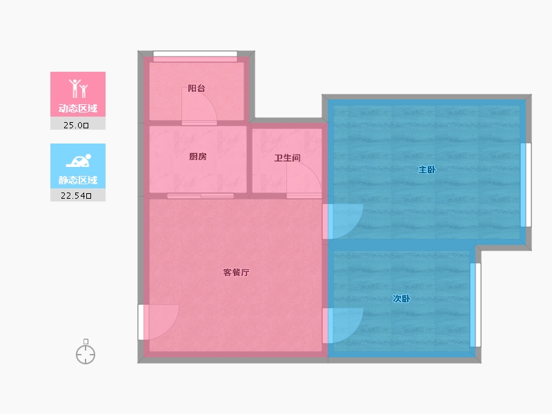 广东省-深圳市-中城天邑花园-41.95-户型库-动静分区