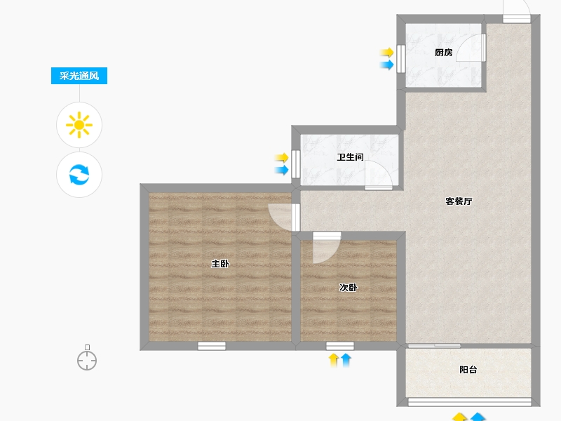 广东省-深圳市-新洲花园-71.21-户型库-采光通风